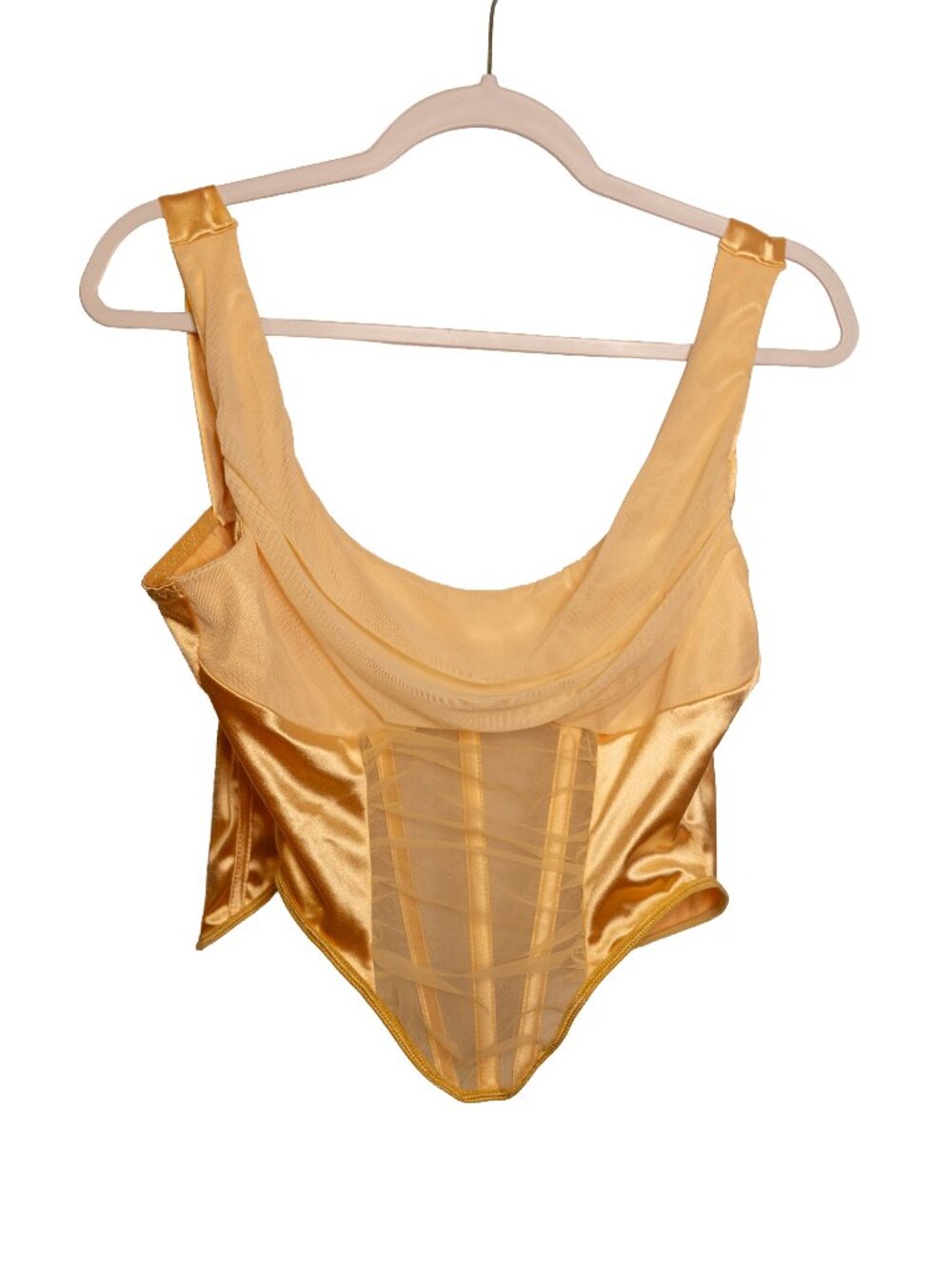 Never Worn SHEIN Yellow-Gold Corset - Sheer - Sleeveless - Size Medium